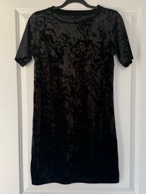 George Black Crushed Velvet Mini Dress